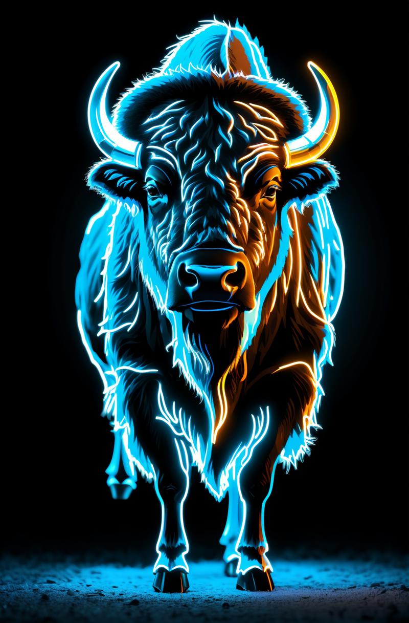 04716-2329164320-American bison glowing neon blue gown, Realistic style.png